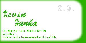 kevin hunka business card